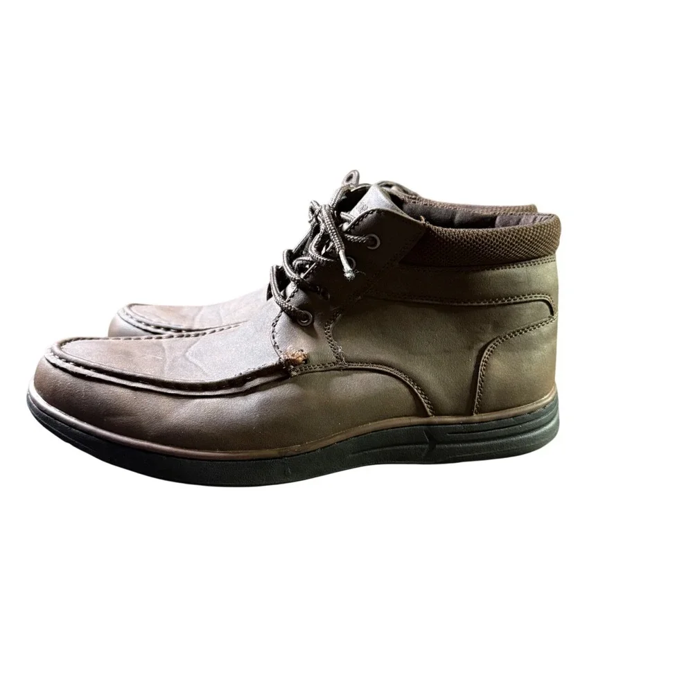 Aston‎ Marc Mens HERTEL 01 Brown Lace Up Ankle Boots Synthetic Upper Size 10